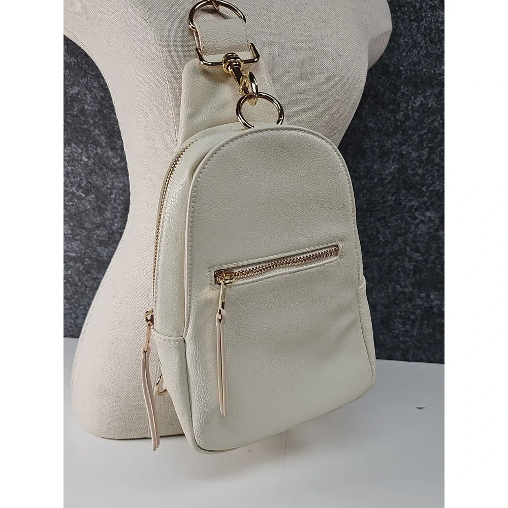 Universal Thread Cross Body Mini Back Pack, Ivory, Vegan Leather - Picture 2 of 13